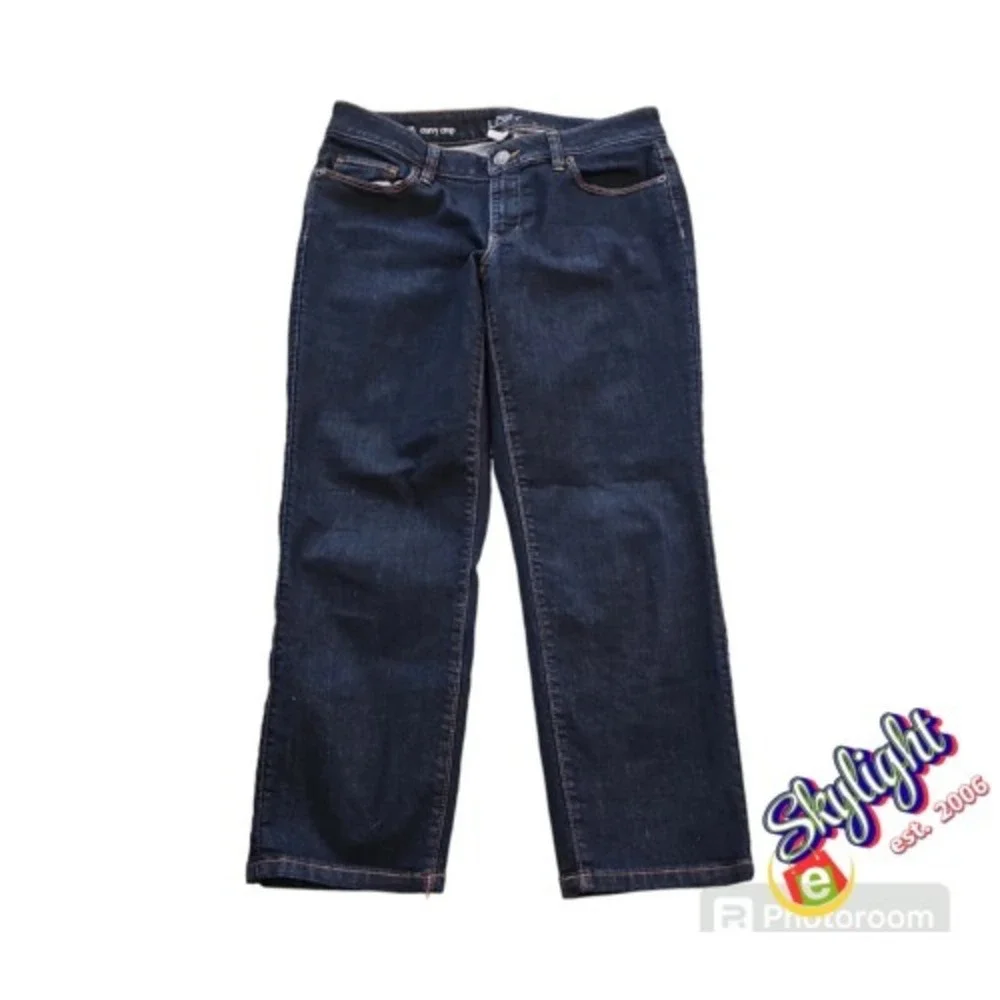 Loft Womens Blue Cropped Ann Taylor Low Rise Curvy Denim Jeans Size 28/6